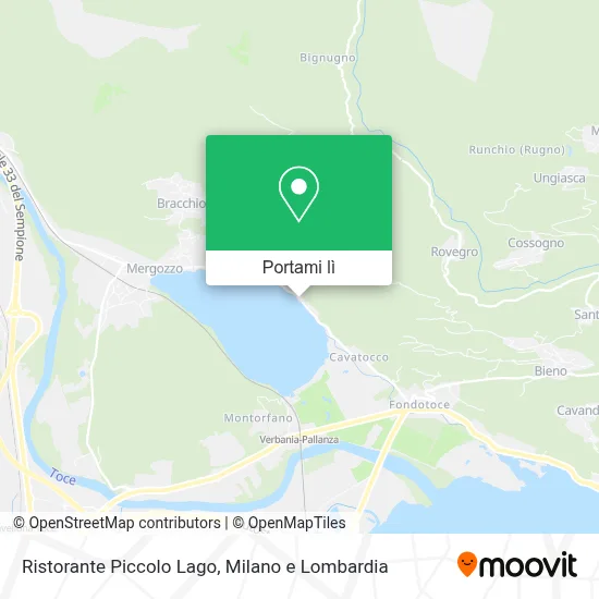 Mappa Ristorante Piccolo Lago