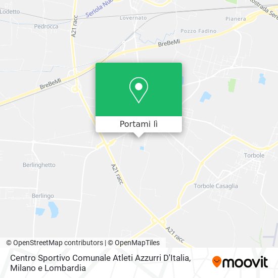 Mappa Centro Sportivo Comunale Atleti Azzurri D'Italia