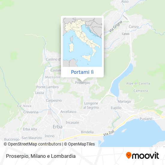 Mappa Proserpio