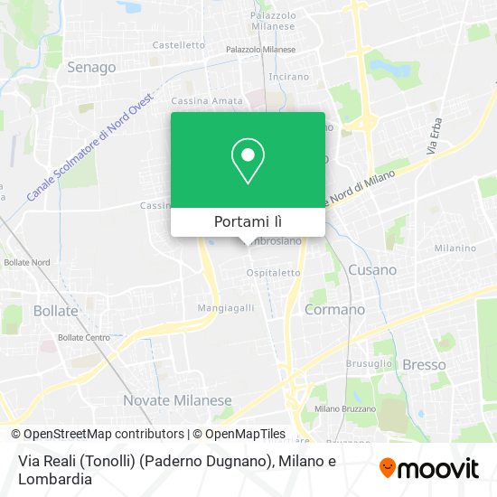 Mappa Via Reali (Tonolli) (Paderno Dugnano)