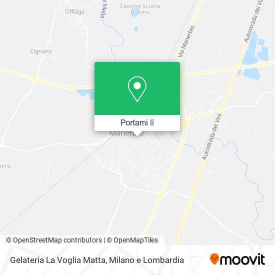 Mappa Gelateria La Voglia Matta