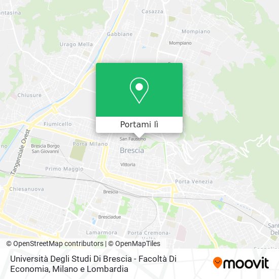 Mappa Università Degli Studi Di Brescia - Facoltà Di Economia