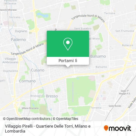 Mappa Villaggio Pirelli - Quartiere Delle Torri