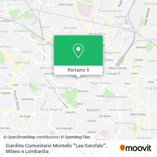 Mappa Giardino Comunitario Montello ""Lea Garofalo""