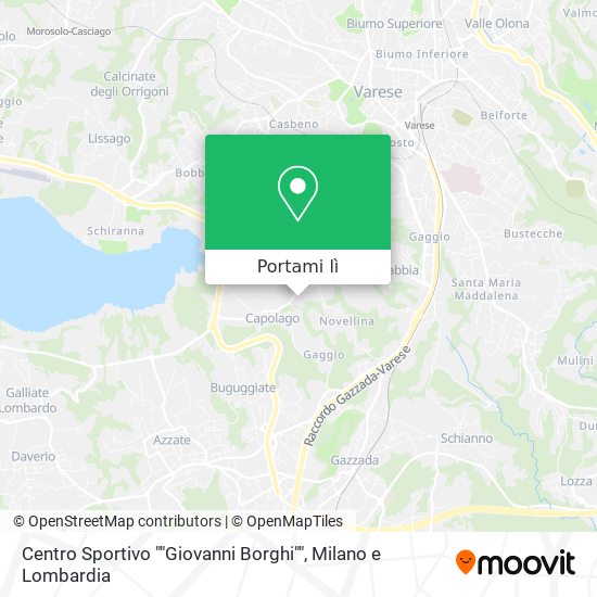 Mappa Centro Sportivo ""Giovanni Borghi""