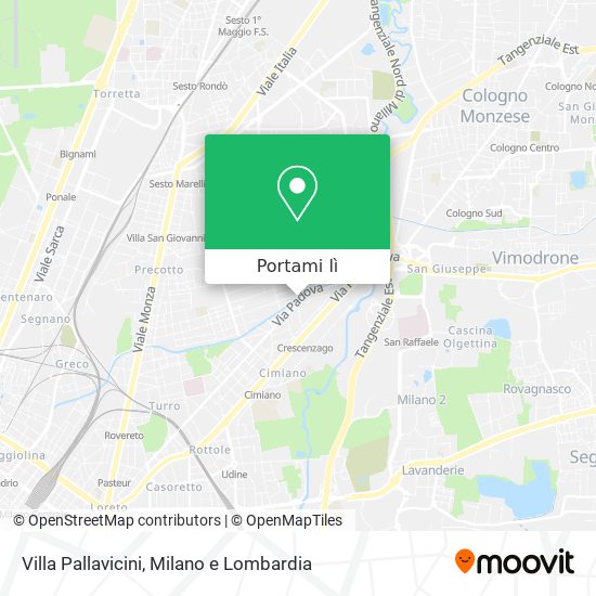 Mappa Villa Pallavicini