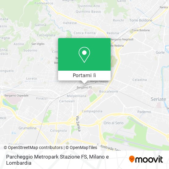 Mappa Parcheggio Metropark Stazione FS