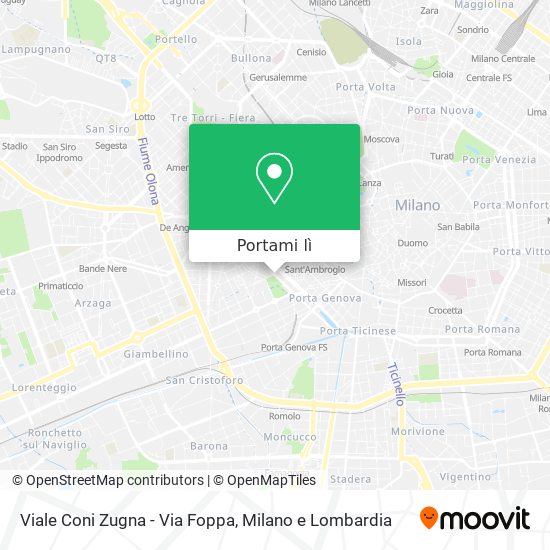 Mappa Viale Coni Zugna - Via Foppa