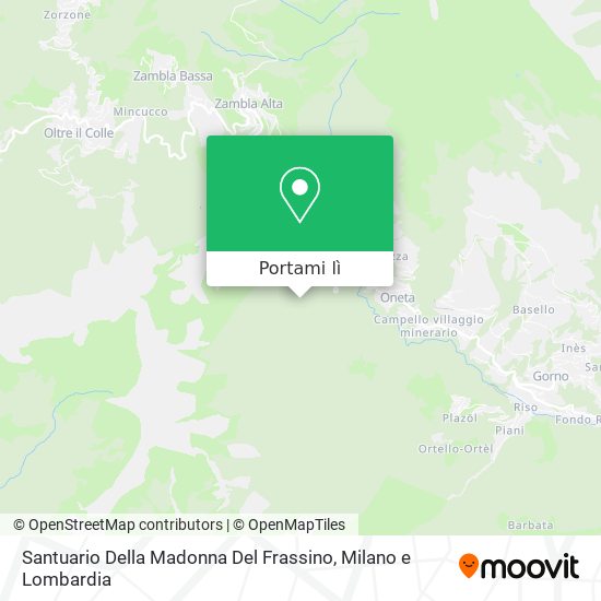 Mappa Santuario Della Madonna Del Frassino