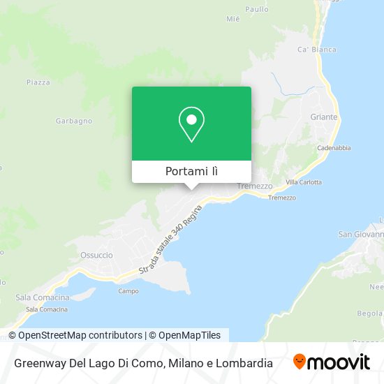 Mappa Greenway Del Lago Di Como