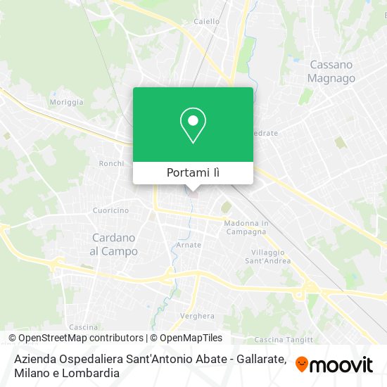 Mappa Azienda Ospedaliera Sant'Antonio Abate - Gallarate