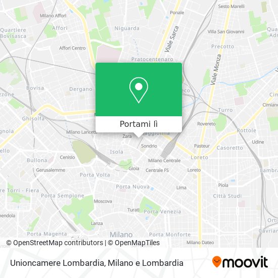 Mappa Unioncamere Lombardia