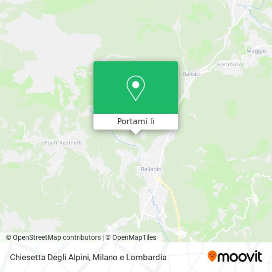 Mappa Chiesetta Degli Alpini