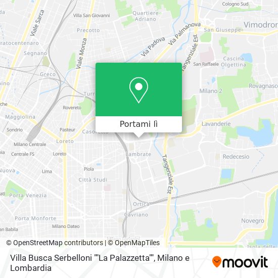Mappa Villa Busca Serbelloni ""La Palazzetta""