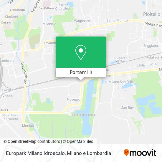 Mappa Europark Milano Idroscalo