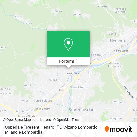 Mappa Ospedale ""Pesenti Fenaroli"" Di Alzano Lombardo