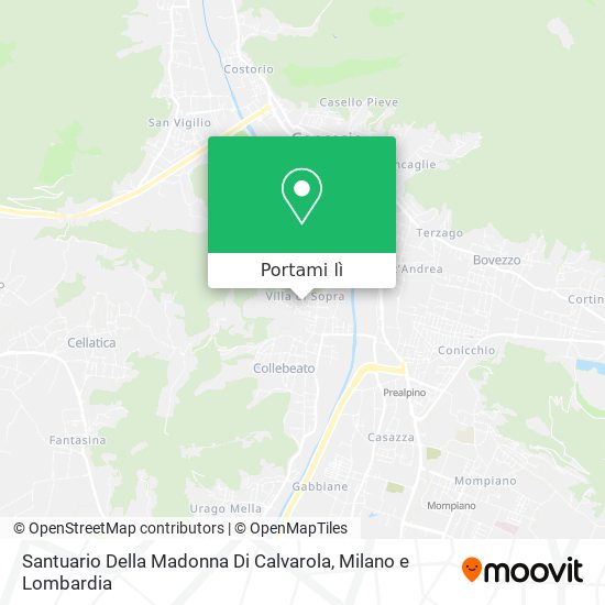 Mappa Santuario Della Madonna Di Calvarola