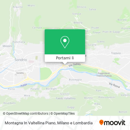 Mappa Montagna In Valtellina Piano