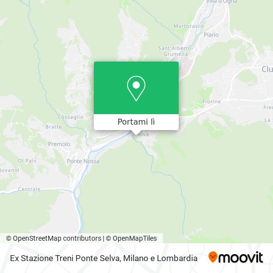 Mappa Ex Stazione Treni Ponte Selva