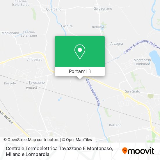 Mappa Centrale Termoelettrica Tavazzano E Montanaso