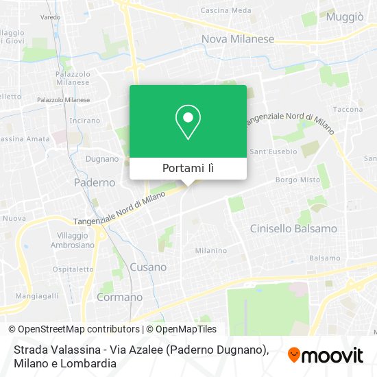 Mappa Strada Valassina - Via Azalee (Paderno Dugnano)