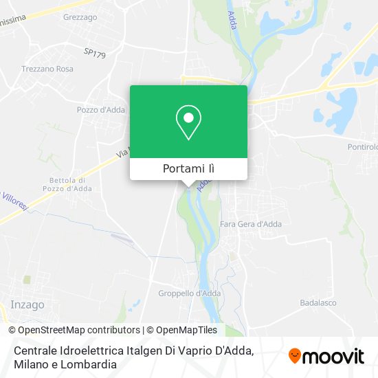Mappa Centrale Idroelettrica Italgen Di Vaprio D'Adda