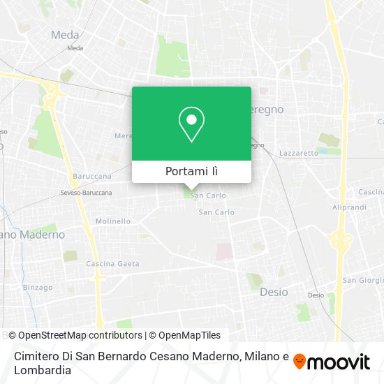 Mappa Cimitero Di San Bernardo Cesano Maderno