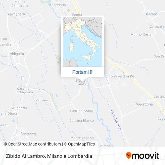 Mappa Zibido Al Lambro