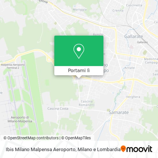 Mappa Ibis Milano Malpensa Aeroporto