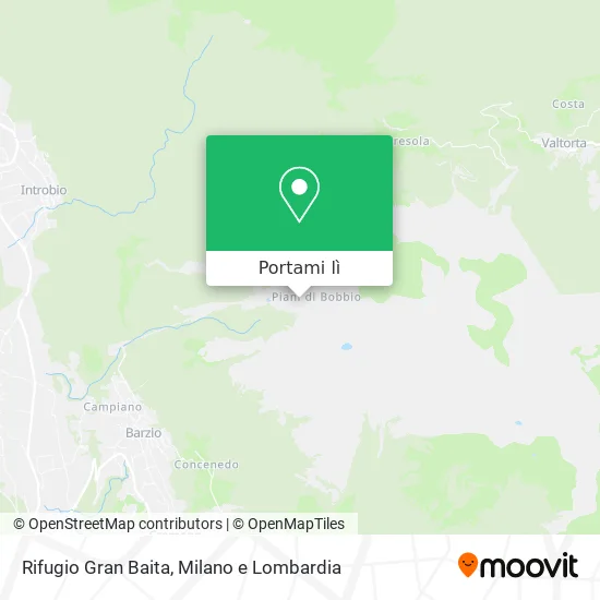 Mappa Rifugio Gran Baita