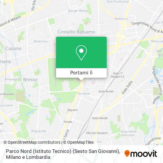 Mappa Parco Nord (Istituto Tecnico) (Sesto San Giovanni)