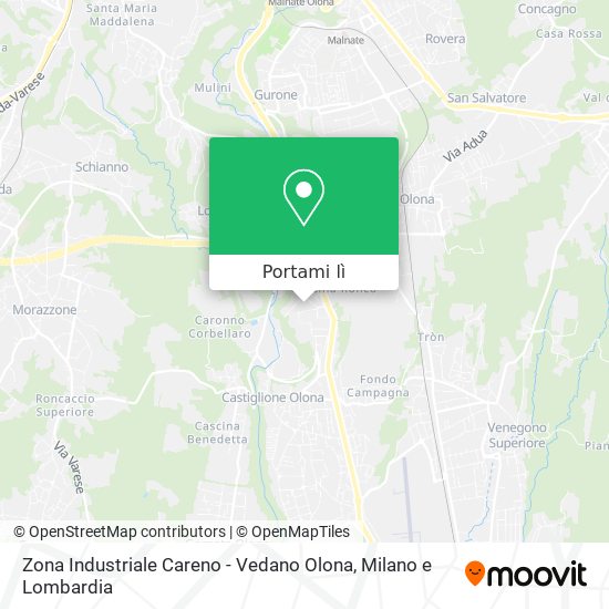 Mappa Zona Industriale Careno - Vedano Olona