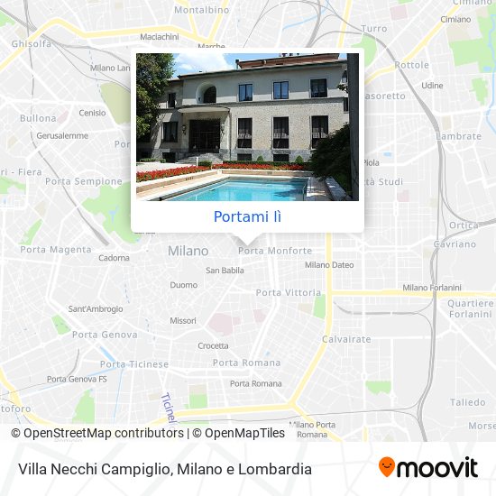 Mappa Villa Necchi Campiglio