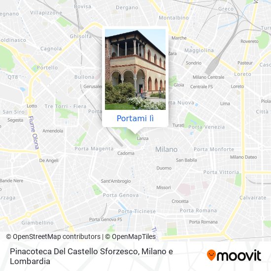 Mappa Pinacoteca Del Castello Sforzesco