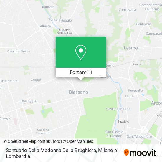 Mappa Santuario Della Madonna Della Brughiera