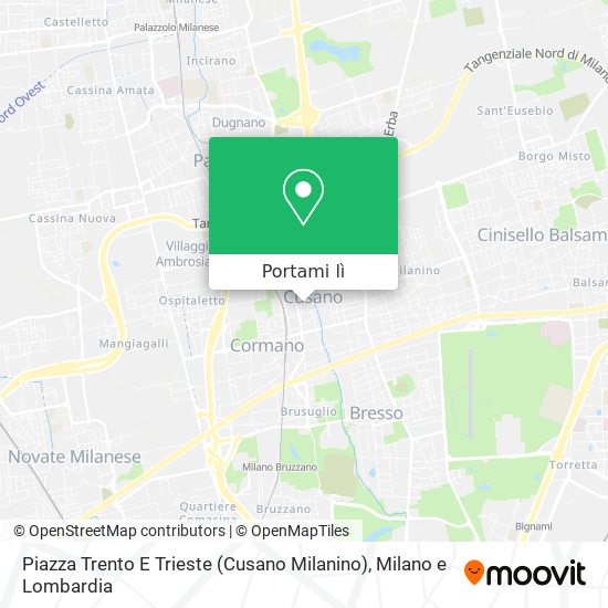 Mappa Piazza Trento E Trieste (Cusano Milanino)