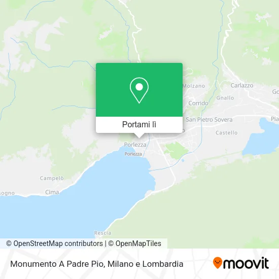 Mappa Monumento A Padre Pio