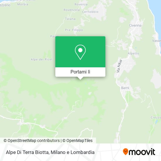 Mappa Alpe Di Terra Biotta