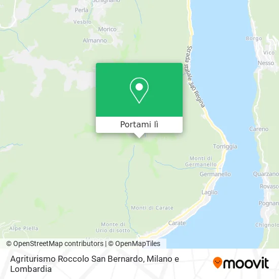 Mappa Agriturismo Roccolo San Bernardo