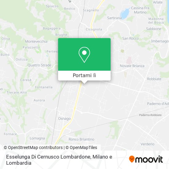 Mappa Esselunga Di Cernusco Lombardone