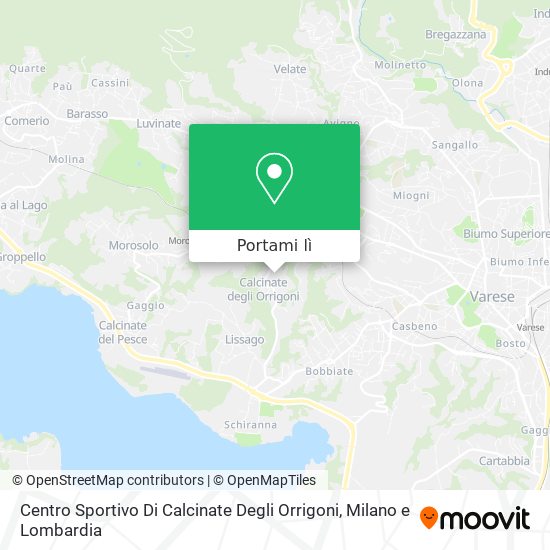 Mappa Centro Sportivo Di Calcinate Degli Orrigoni