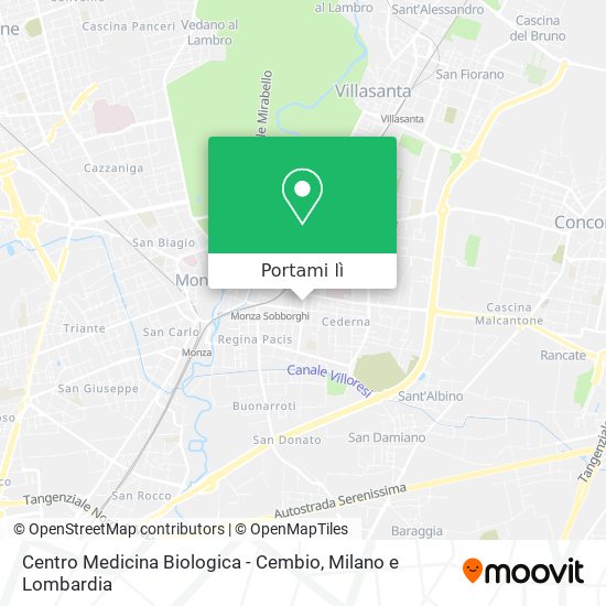 Mappa Centro Medicina Biologica - Cembio