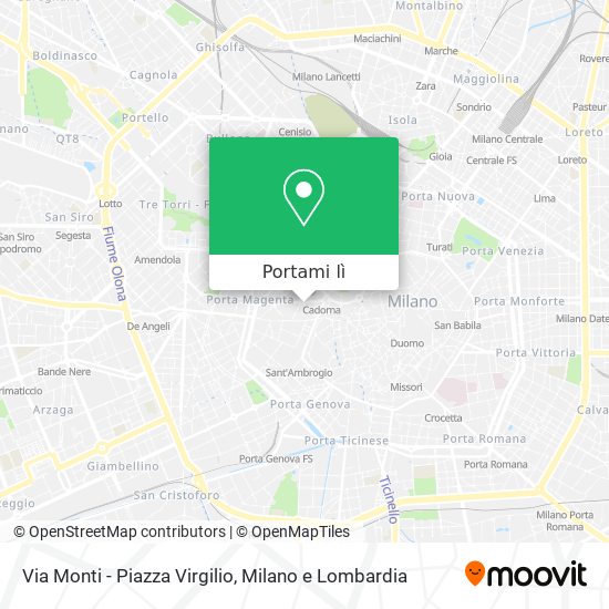 Mappa Via Monti - Piazza Virgilio