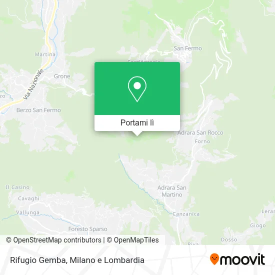 Mappa Rifugio Gemba