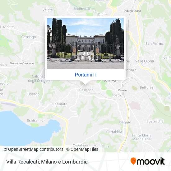 Mappa Villa Recalcati