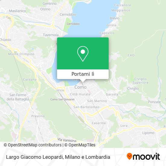 Mappa Largo Giacomo Leopardi