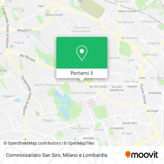 Mappa Commissariato San Siro