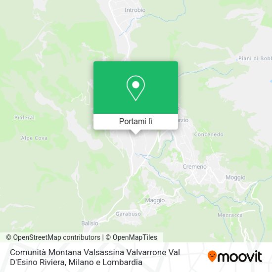 Mappa Comunità Montana Valsassina Valvarrone Val D'Esino Riviera