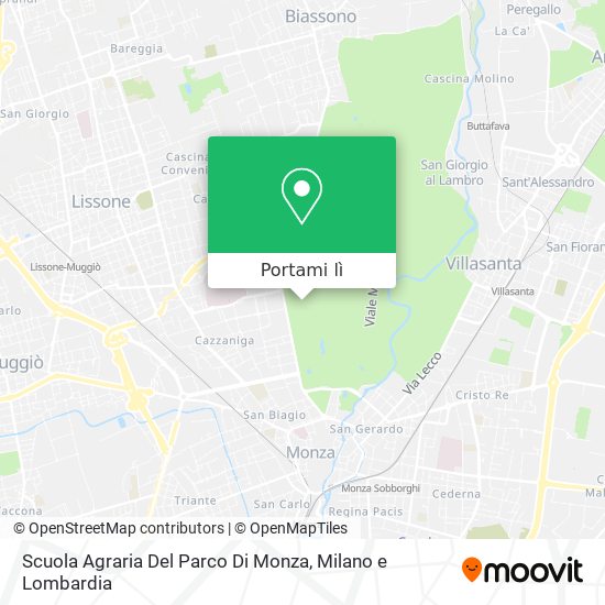 Mappa Scuola Agraria Del Parco Di Monza