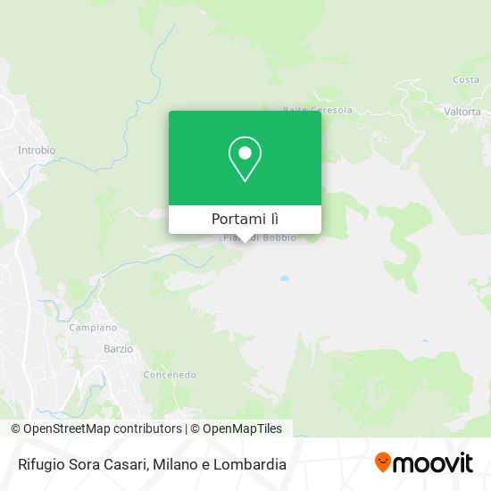 Mappa Rifugio Sora Casari